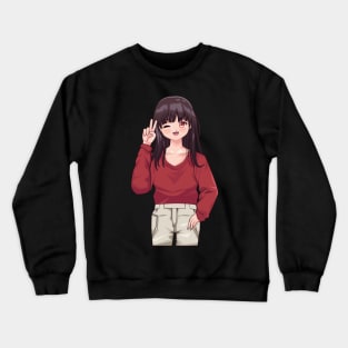 Smile Girl Anime Crewneck Sweatshirt